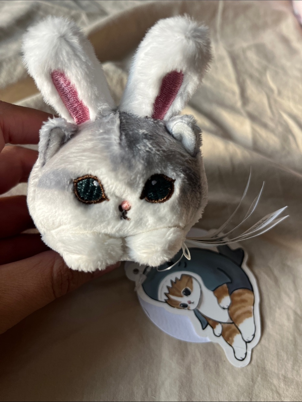 Mofusand Cat Bunny plush keychain bag charm